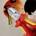 70 06 160 pince coupante de c�t� isol�es par gaines bi - mati�re, certifi�es vde chrom�e 160 mm - knipex ...