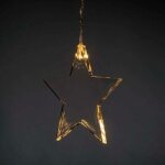 Konstsmide guirlande lumineuse stalactites, �toiles pour l'int�rieur / ext�rieur 3 v 8 led blanc chaud ...
