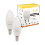 2 ampoules led konyks antalya easy e14 - wifi + bt - 5 w - 350 lumens - couleurs + blanc - compatible ...