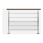 Kordo - inoca - garde - corps en inox main courante bois