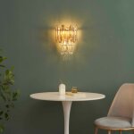 Kosilum - applique dor�e cristal prestige cascade de pampille - elemia