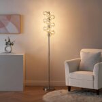 Kosilum - lampadaire moderne à sphères en verre ambré - ambrosia Kosilum - lampadaire moderne à sphères en verre ambré - ambrosia