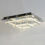 Kosilum - plafonnier led cristal 2 carr�s design - wade