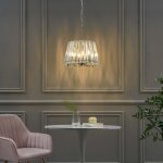 Kosilum - suspension trapze pampille de cristal transparent - oristano