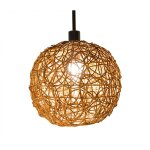Kosmi - suspension nature rotin tress� forme boule hydra 40cm