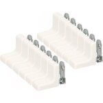 Lot de 25 supports d'tagre en mtal avec revtement en plastique pour meubles blanc - kotarbau