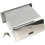 Boîte aux lettres en acier inoxydable 160mm - 295mm profondeur réglable pour mur clôture façade de bâtiment ... Boîte aux lettres en acier inoxydable 160mm - 295mm profondeur réglable pour mur clôture façade de bâtiment ...