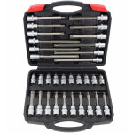Kroftools - coffret 32 douilles males a embout torx t20 � t70 long & court 1 / 2