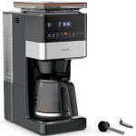 Krups cafetire noir, argent nombre de tasse=18 avec broyeur, cran s270903
