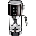 Krups espressovirtuoso + xp444g machine � expresso noir avec embout de mousseur � lait