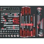 Ks tools 1 / 4' + 3 / 8' scs coffret de douilles, 118 pi�ces, module 1 / 1 ( 711. 0118 )