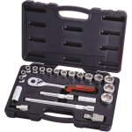 Ks tools - coffret de douilles 1 / 2 - 10 � 32 mm - chromemat - 22 pcs - 911. 0622