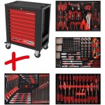 Kstools - composition pour servante d'atelier performanceplus p15 avec 241 outils pour 4 tiroirs