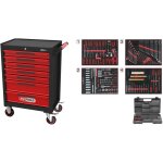 Kstools - ecoline servante d'atelier noir / rouge avec 7 tiroirs et 515 outils d'excellente qualit�