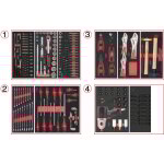 Ks tools - composition d'outils 4 tiroirs pour servante, 263 pices - 714. 0263