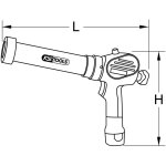 Kstools - ks tools pistolet � cartouche sur batterie 310 ml sans batterie et chargeur