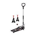 Kstools - lot d'un cric extra - bas acier ultimate 2 t + chandelles 2 t