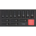 Ks tools - module de douilles longues � chocs 1 / 2'' 12 pans, 13 pi�ces - 713. 1032