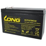 Kung long wp1236w batterie plomb 12v 36w avec 9ah, 6, 3mm faston tab 250 de akkushop