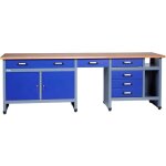 Kupper - kpper tabli modle 12287, l. 240 cm, 2 portes, 6 tiroirs, bleu outremer