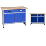 [jamais utilis�] kupper - etabli 2 portes et 2 tiroirs l:120cm - bleu marine 12057