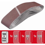 Lot de 3 bandes de ponçage 100x915 mm - kwb Lot de 3 bandes de ponçage 100x915 mm - kwb
