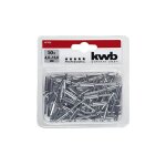 Kwb rivets aveugles / rivets pop  4, 8 mm, longueur 16 mm, en aluminium, la broche galvanise pour une ...