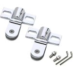 Kzq - 2 jeux de charni�res pivotantes pour porte en verre, charni�res fixes pour porte de douche avec ...