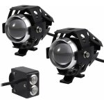 Kzq - lot de 2 phares moto feux additionnels led 15w - projecteur spot led moto anti brouillard, tanche, ...