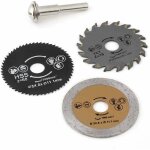 Kzq - lot de 3 mini lames de scie circulaire en hss de 54, 8 mm avec mandrin - outil de coupe rotatif ...