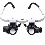 Kzq - lunette loupe avec 2 lumires led loupe binoculaire lampe loupe grossissante pour horloger, lecture, ...