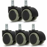Kzq - roulette pour chaise de bureau - lot 5 roulettes pour fauteuil - roue de rechange 11 / 50 mm - ...