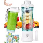 Kzq - tragbarer smoothie - mixer, 600 ml, mit 6 lamellen, 4000 mah, mini - mixer mit 25 tassen saft f�r ...