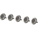 L10 lampe solaire encastrable led smd jeu de 5 0. 2 w noir w048912