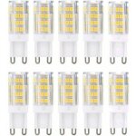 Lablanc - lot de 10 ampoules led g9, blanc chaud 3000 k 5 w �quivalent � des ampoules halog�nes 40 w ...