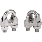 Lablanc - 10 pcs pince de câble métallique serre cable acier inox serre - câbles Étrier m4?argent?2. ... Lablanc - 10 pcs pince de câble métallique serre cable acier inox serre - câbles Étrier m4?argent?2. ...