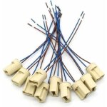 10 pi�ces g9 support de lampe, g9 douille de base en c�ramique avec fil de 150 mm t�flon pour ampoules ...