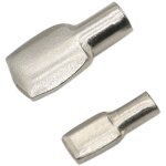 Lot de 100 taquets d'�tag�re 5mm � bout plat � enfoncer - tablette support de rayon - en acier zingu� ...