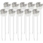 10x douille gu5. 3 - douille gu5. 3 ou mr16 - support base en cramique - support avec cble 12v - pour ...
