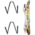 Lot de 2 supports muraux pour skateboard, avec vis de suspension, pour skateboard, longboard, pennyboard, ...