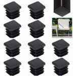 20 pi�ces bouchons de tube carr� 20 20mm embout de tube carr� bouchons de tube carr� en plastique noir ...