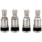 Lablanc - 4 valves de pneu de voiture tubeless en acier argent de 45 mm