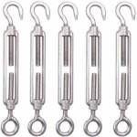 Lablanc - lot de 5 m6 tendeur cable inox 6mm tendeur cloture crochet tendeur 304 en acier inoxydable ...