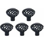 Lablanc - 5pcs quincaillerie de cabinet en fer forg� noir cage � oiseaux bouton armoire poign�e de porte, ...