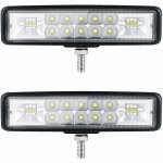 6  phare led moto phare de travail led tracteur 2 rangs 9 - 36v 120w 12000lm 6000k combinaison spotlight ...