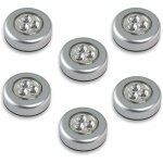 Lablanc - 6pcs led �clairage tactile � piles cliquez sur la lampe de lumi�re de pouss�e (lumi�re blanche) ...