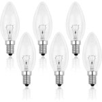 Lablanc - ampoule bougie clair e14 40w, ampoule incandescence dimmable, blanc chaud 2700k, 400lm, ampoule ...