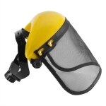 Chapeau de casque de scurit avec visire intgrale en maille pour la protection forestire de la dbroussail ...