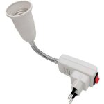 Douille e27 avec interrupteur pour lampe murale cuisine, ac 220v, support lampe douille e27 � poser, ...
