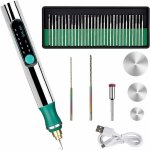 Kit d'outils de gravure lectrique rechargeable par usb - mini stylo de gravure - outil rotatif sans ...